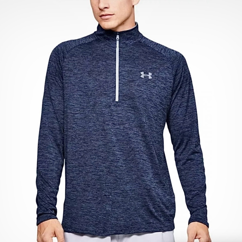 Under Armour Tech 2.0 1/2 Zip Top (Blue Ink)
Size Large Mens